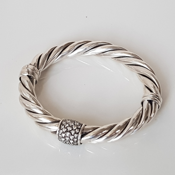 David Yurman 10mm Metro Diamond Station Bracelet - Picture 5 of 14